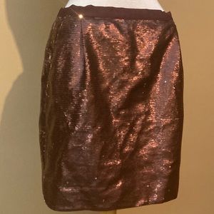 J. Crew copper sequin skirt